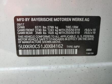 BMW X5 2018 White vin: 5UXKR0C51J0X84162